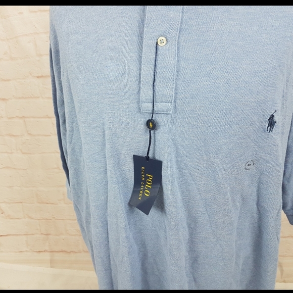 NWT Polo Ralph Lauren Mens Polo Shirt Mesh Jamaican Blue $118 Big&Talll 2LT 3LT - Picture 4 of 10